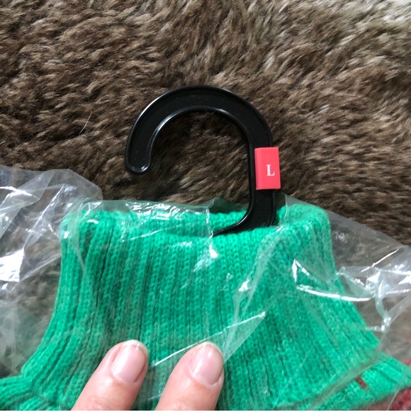 Dog Christmas Elf Themed Sweater - Super Cute Pom-Pom details - LARGE - NWT - Picture 5 of 11